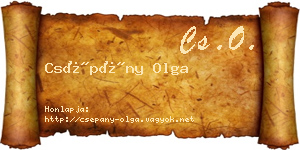 Csépány Olga névjegykártya